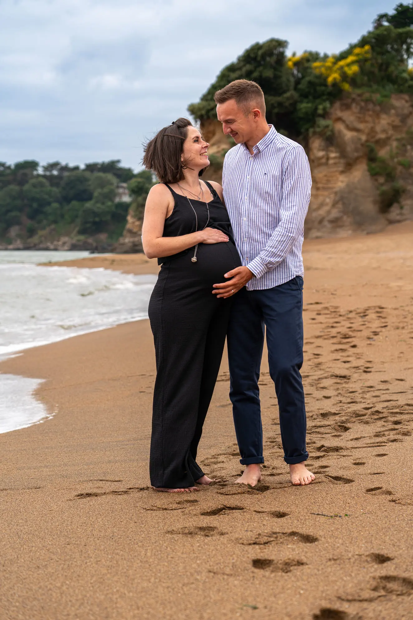 Evenement-Grossesse-St-Marc-01a Stéphane Grimal Photographe Saint-Nazaire - Shooting grossesse plage monsieur Hulot à Saint-Marc-sur-mer