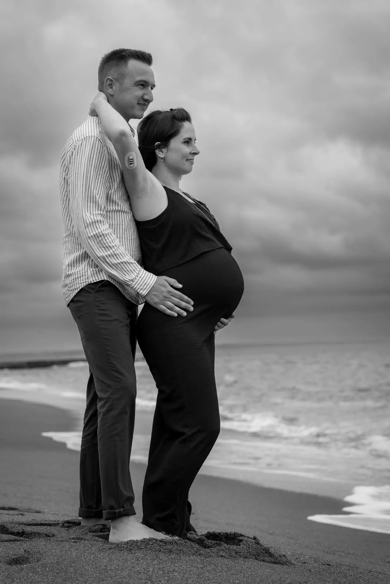 Evenement-Grossesse-St-Marc-04a Stéphane Grimal Photographe Saint-Nazaire - Shooting grossesse plage monsieur Hulot à Saint-Marc-sur-mer
