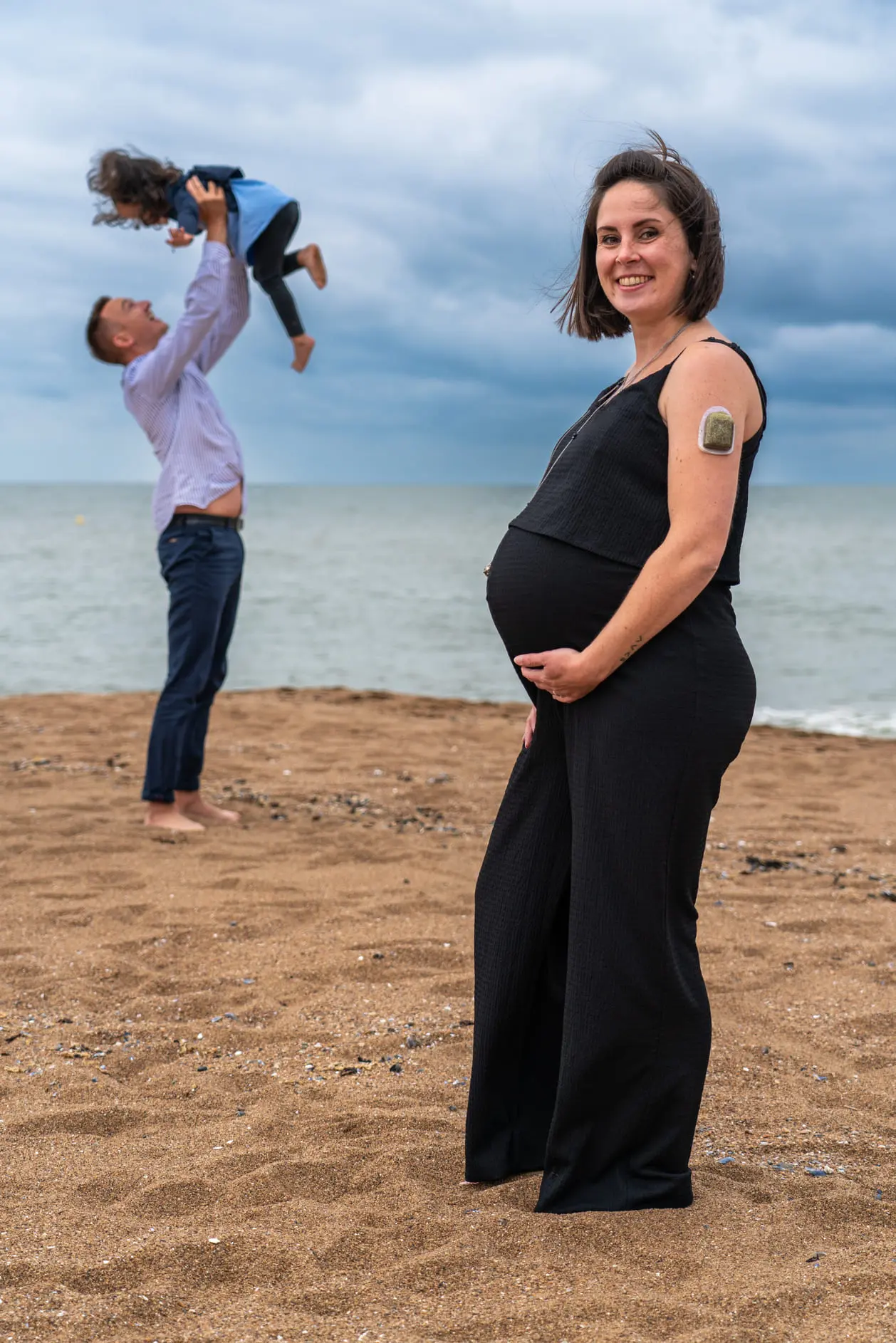 Evenement-Grossesse-St-Marc-09a Stéphane Grimal Photographe Saint-Nazaire - Shooting grossesse plage monsieur Hulot à Saint-Marc-sur-mer