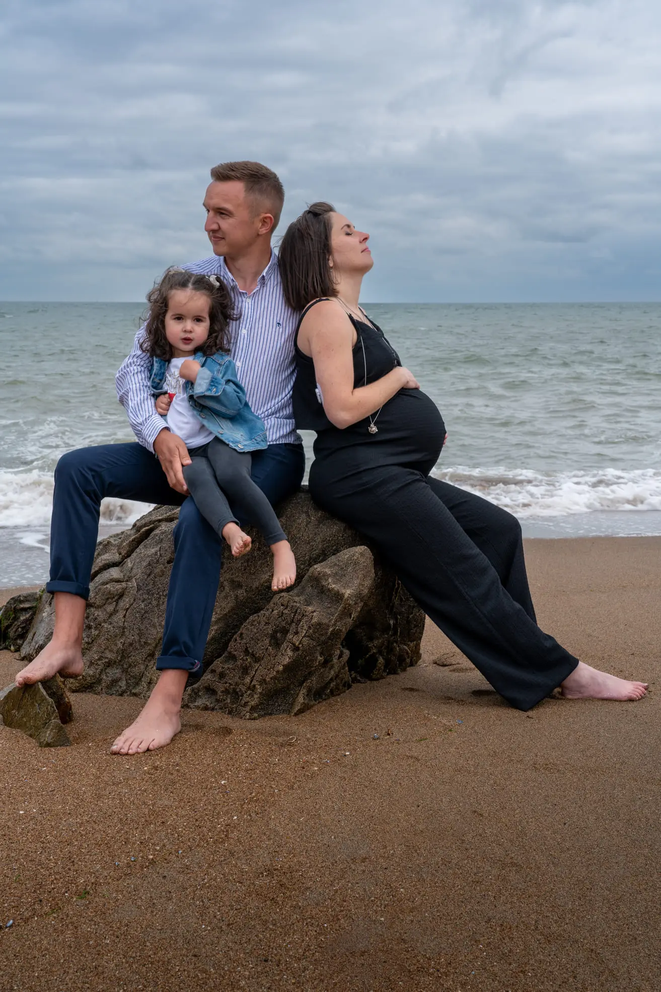Evenement-Grossesse-St-Marc-15a Stéphane Grimal Photographe Saint-Nazaire - Shooting grossesse plage monsieur Hulot à Saint-Marc-sur-mer