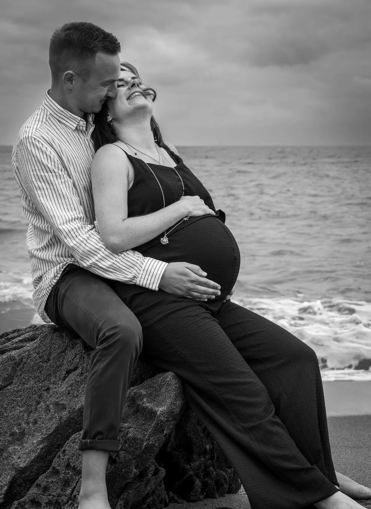 Evenement-Grossesse-St-Marc-17a Stéphane Grimal photographe Saint-Nazaire - Shooting grossesse plage monsieur Hulot à Saint-Marc-sur-mer