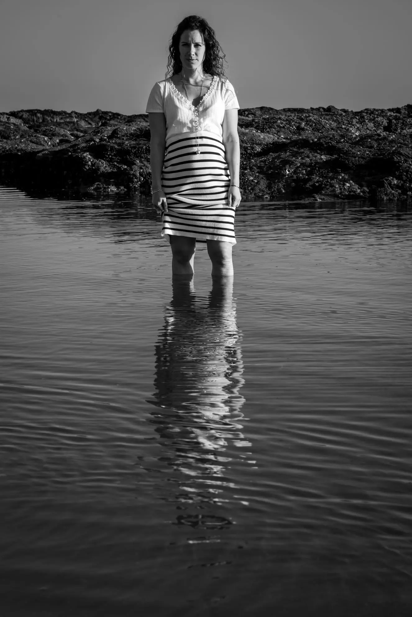 Portrait-grossesse-Pornichet-12a Stéphane Grimal Photographe Pornichet. Portrait grossesse plage Bonne Source à Pornichet