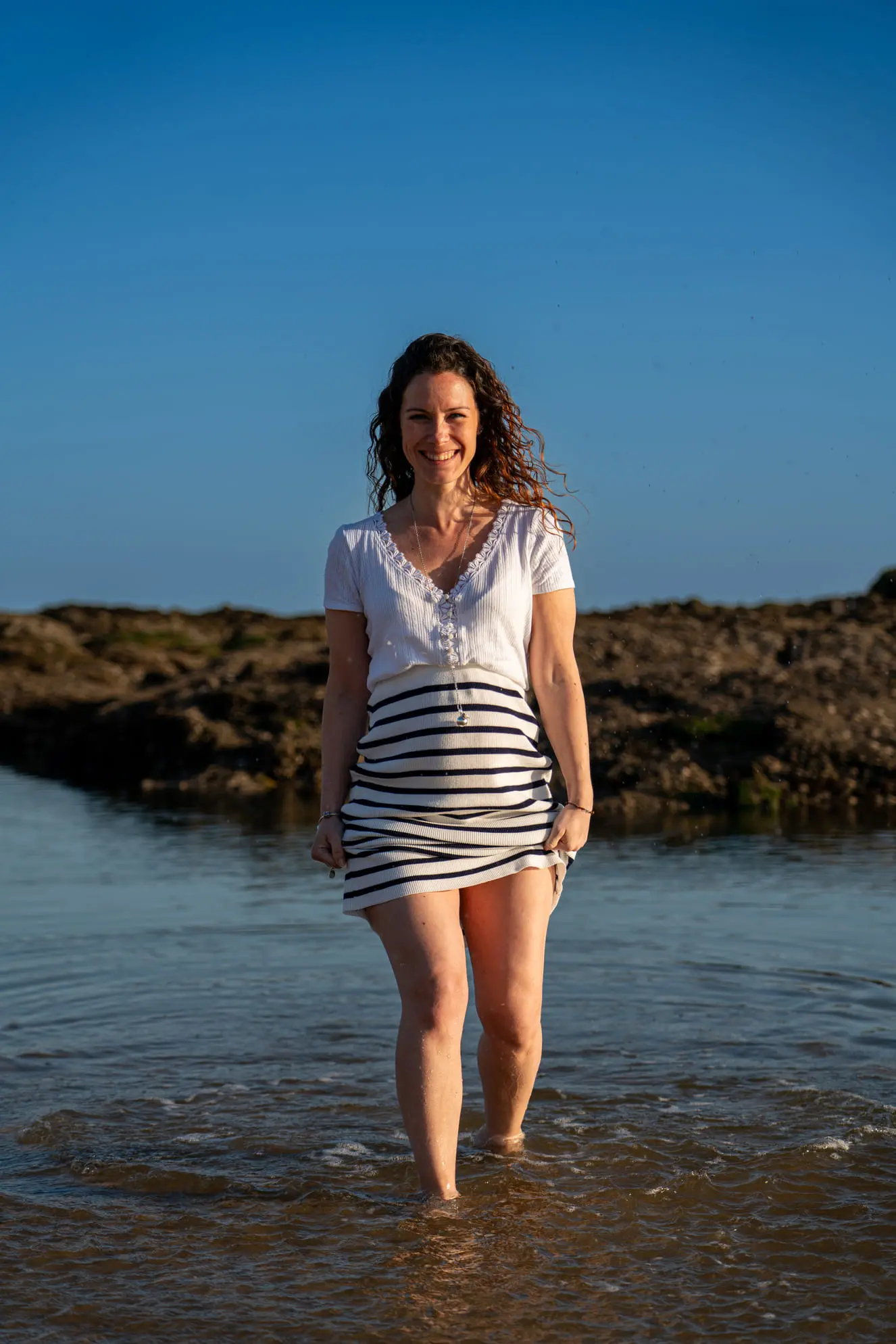 Portrait-grossesse-Pornichet-16a Stéphane Grimal Photographe Pornichet. Portrait grossesse plage Bonne Source à Pornichet